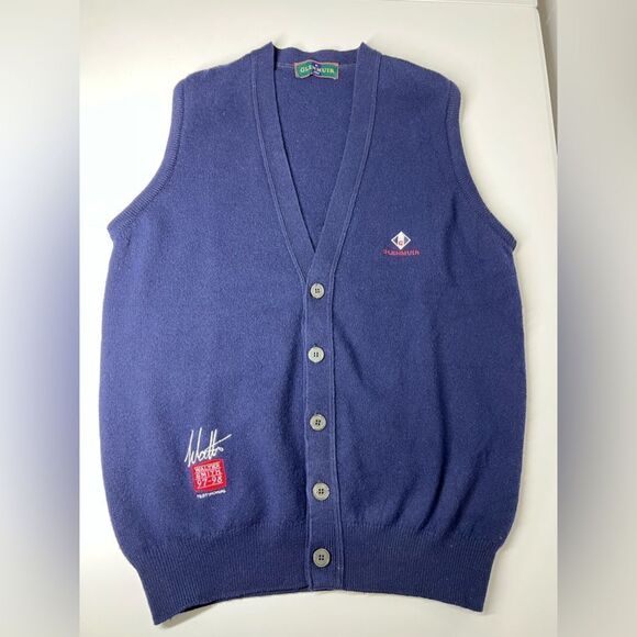 Glenmuir Other - Glenmuir Pure Wool Vintage Blue Men’s Vest Button Down Size M Embroidered Logo